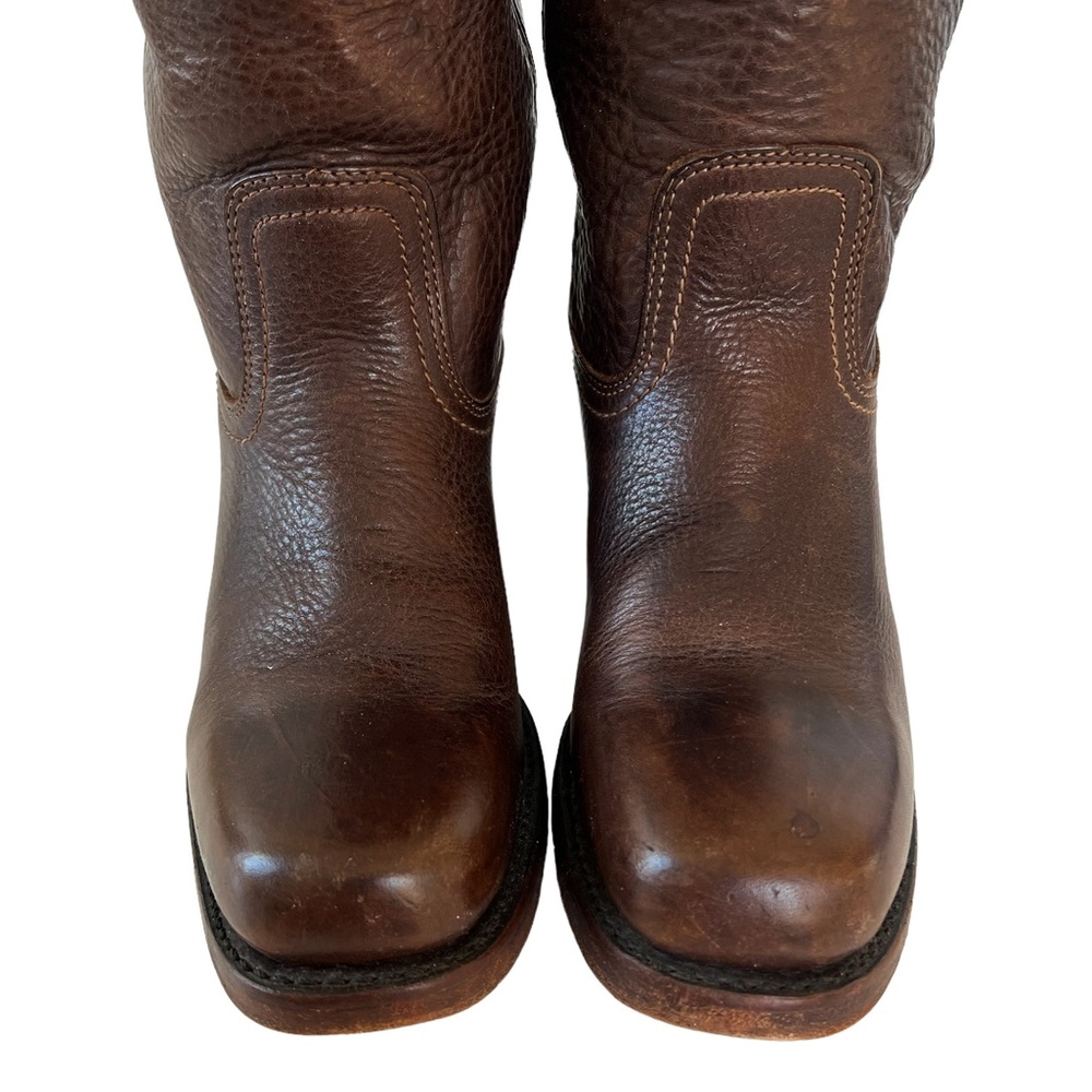 Frye Dark Brown Leather Vintage Campus Boot Size 9 - Picture 5 of 12